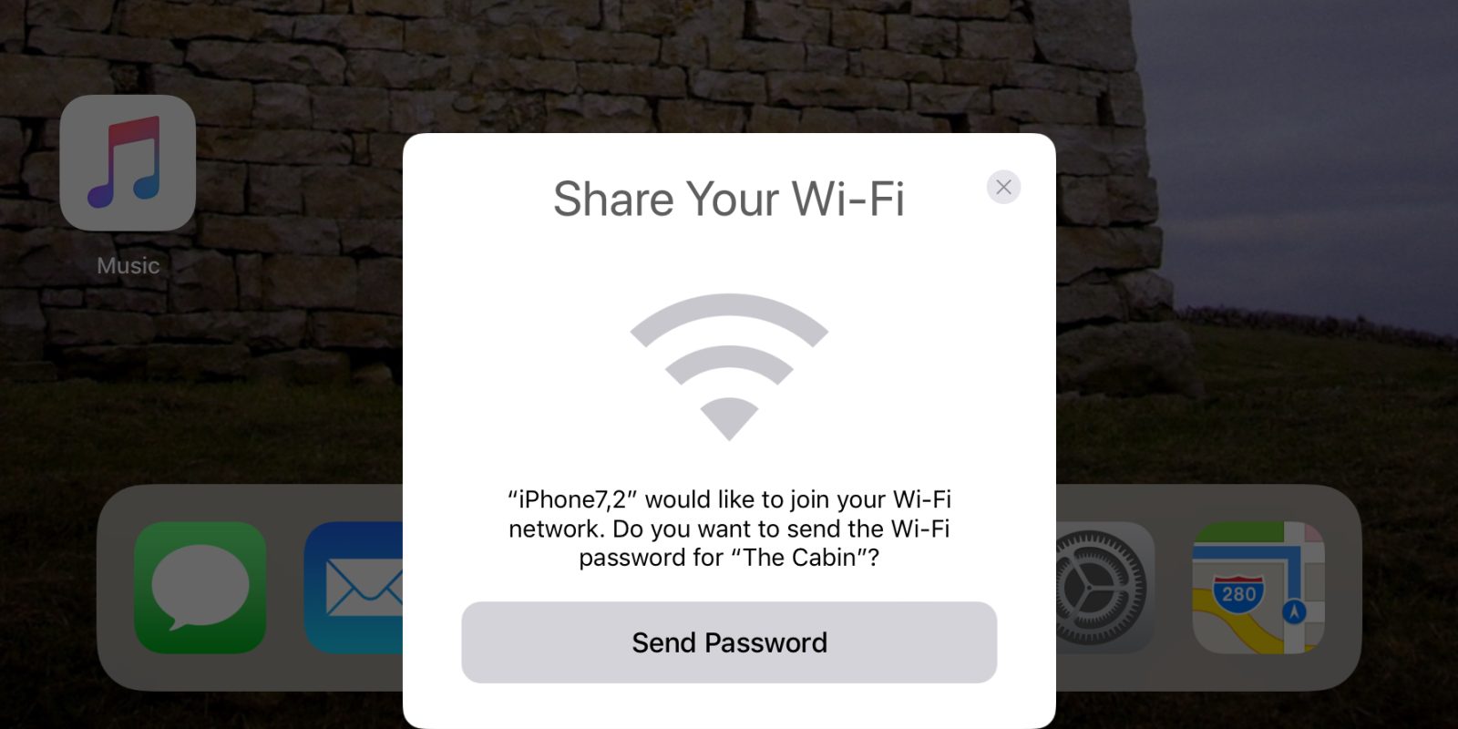 iOS 11 iPhone - Senha Wi-FI